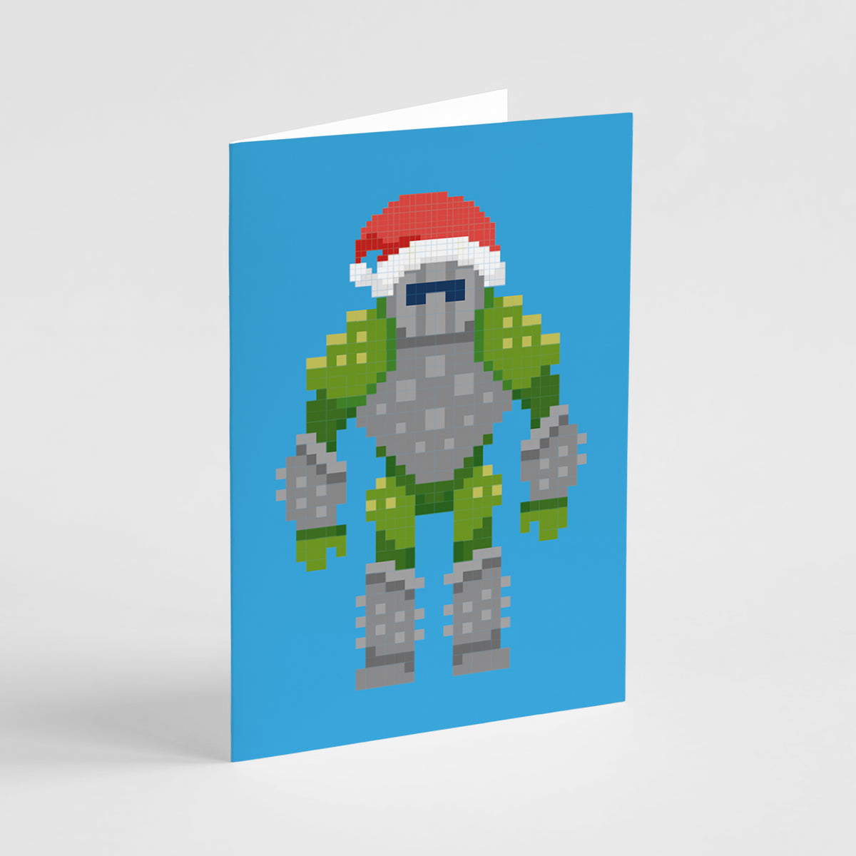 Pixelated Robot Christmas Cards, Set of 24