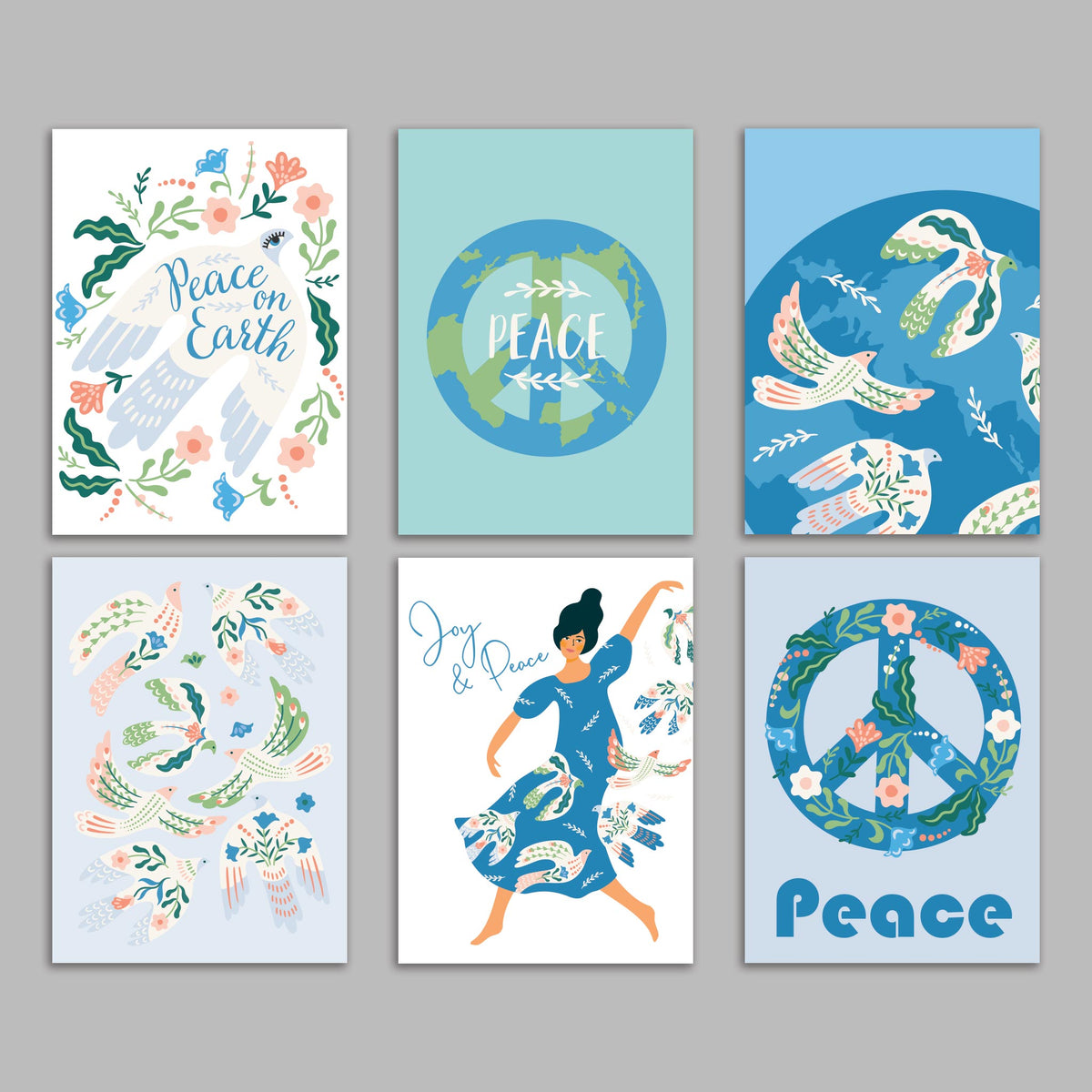 Peace on Earth Holiday Greeting Cards, Set of 24