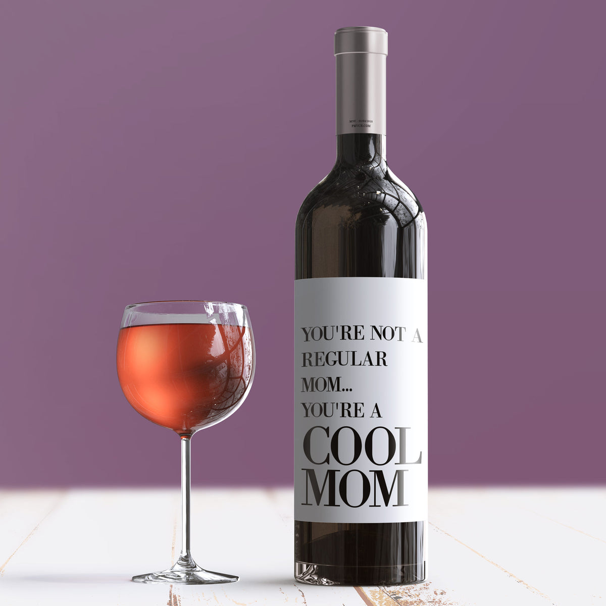 Cool Mom Mother's Day Wine Label and Card