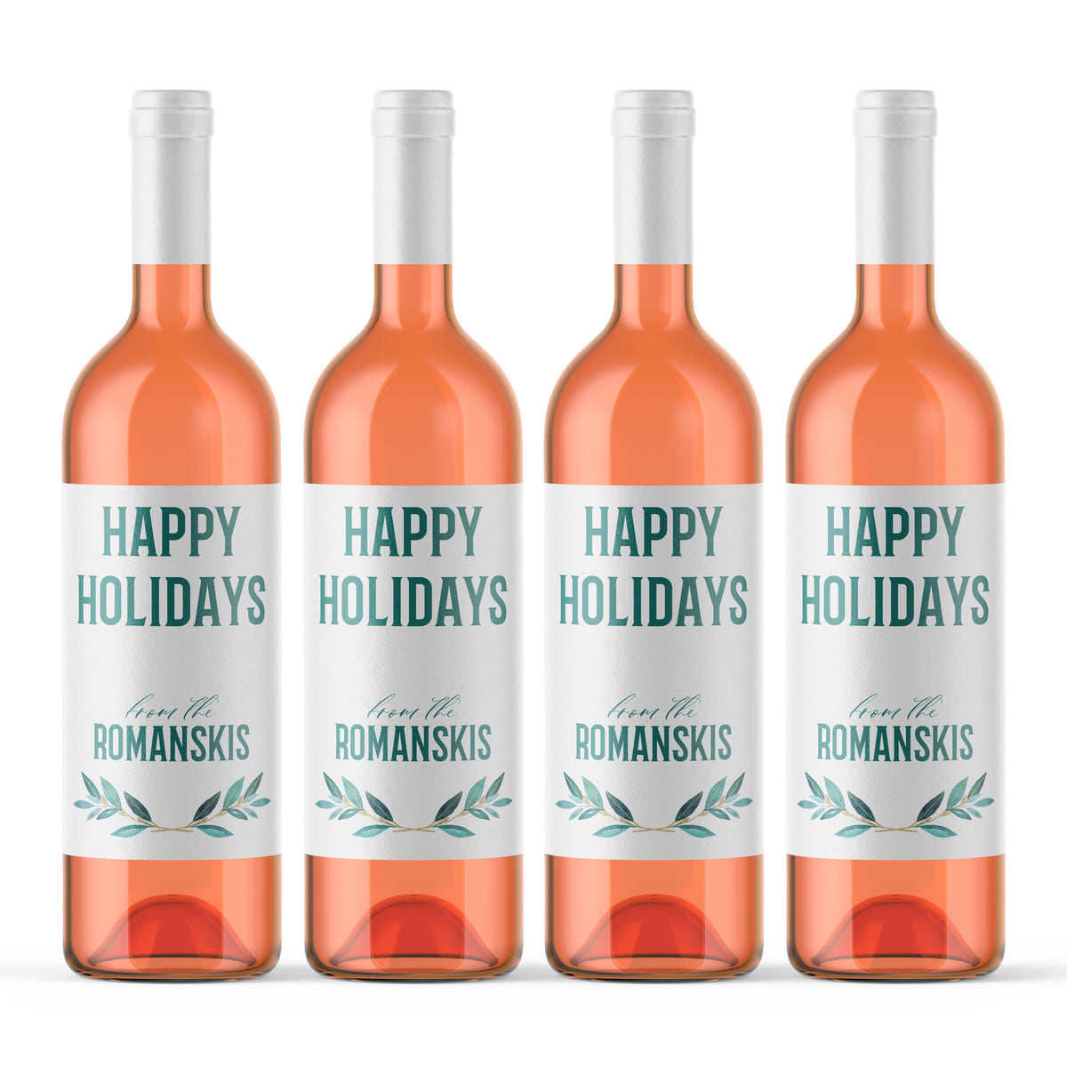 Happy Holidays Wine Labels, Pack of 4