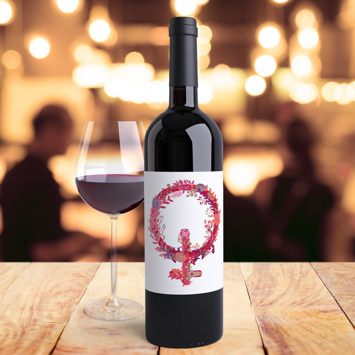 Galentine's Day Wine Labels, Pack of 8