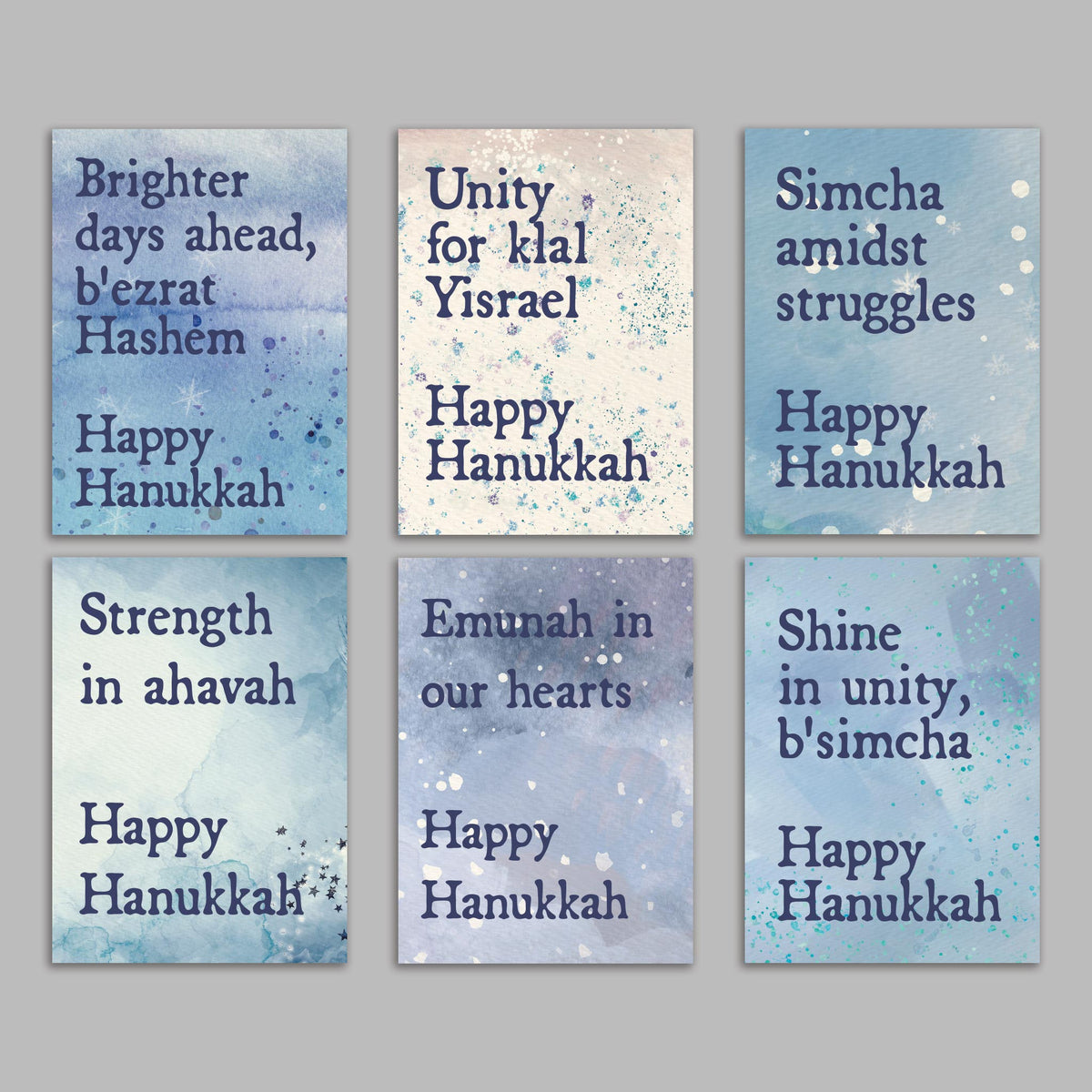 Hanukkah Greeting Cards, Set of 24