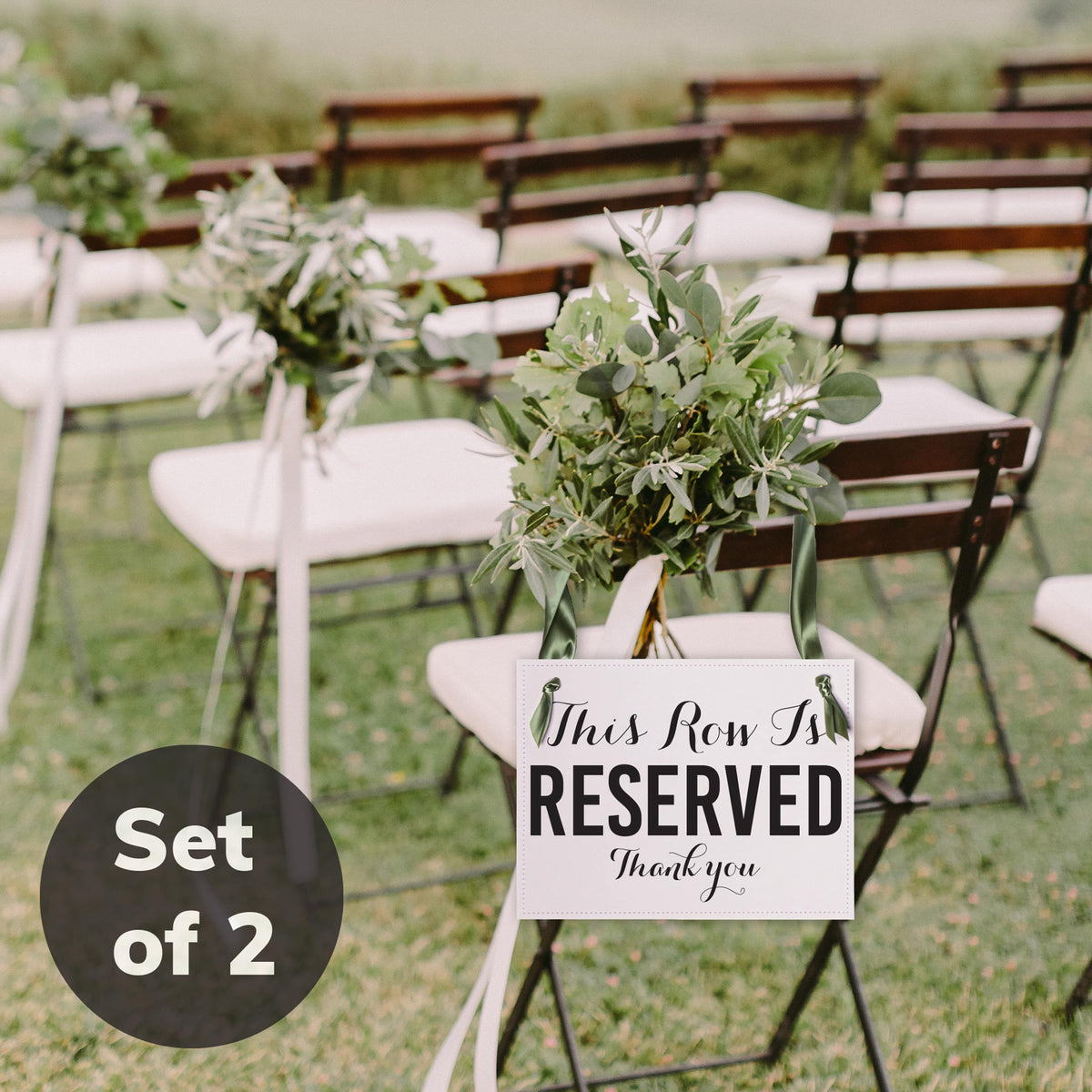 Reserved Row Signs, Set of 2