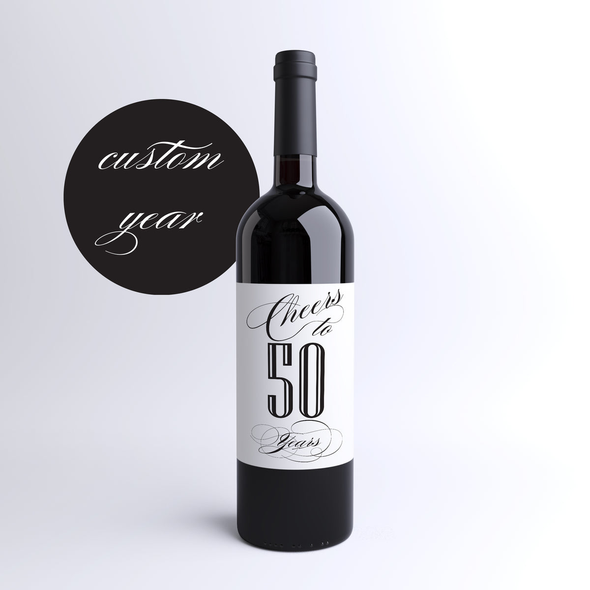 Anniversary Wine Label, Cheers to 10 Years