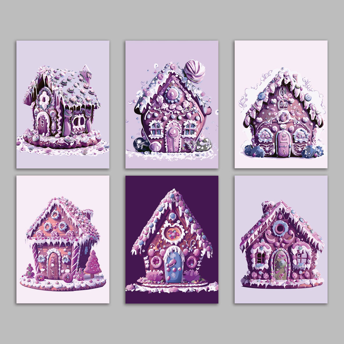 Gingerbread House Christmas Cards, Set of 24