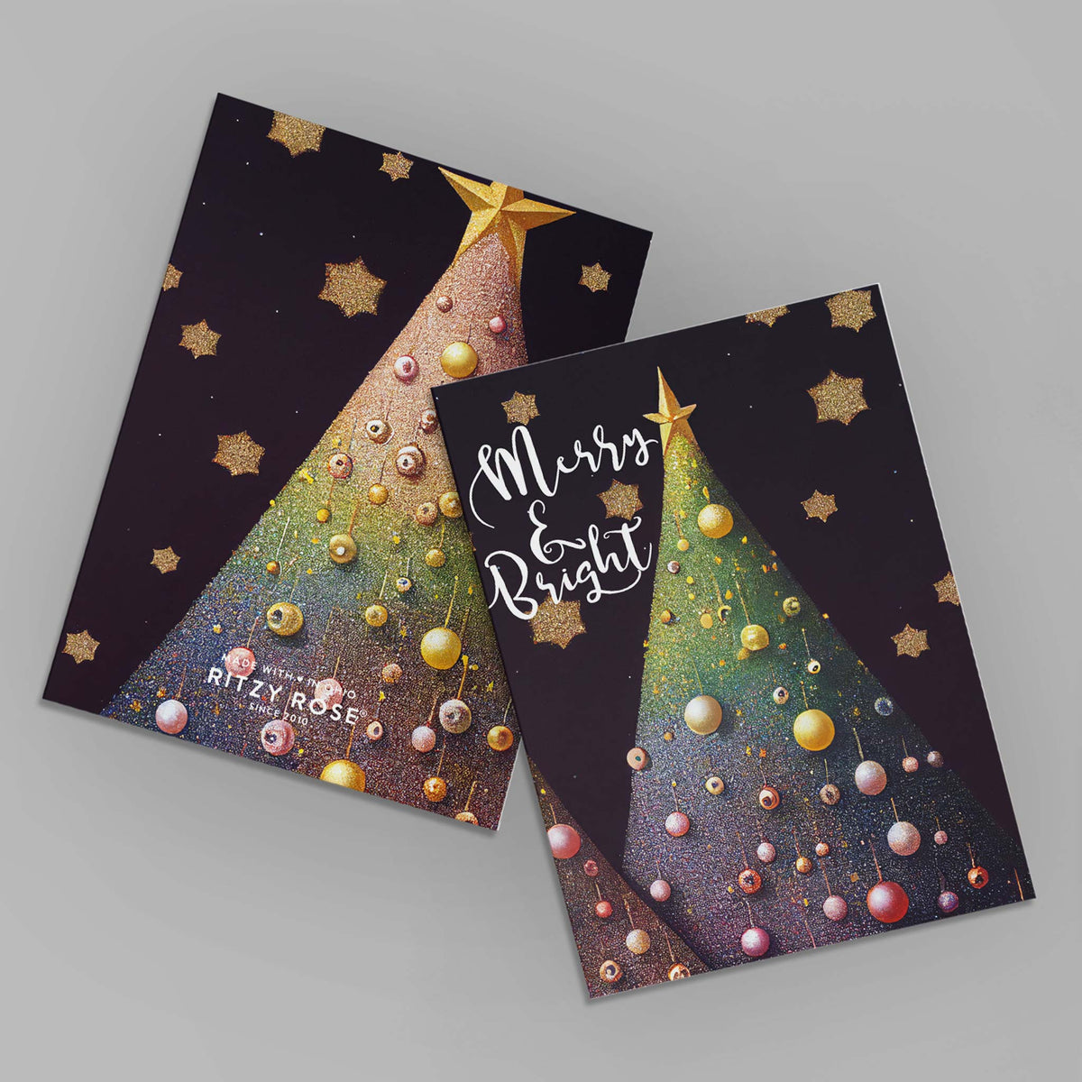 Whimsical Christmas Greeting Cards, Set of 24