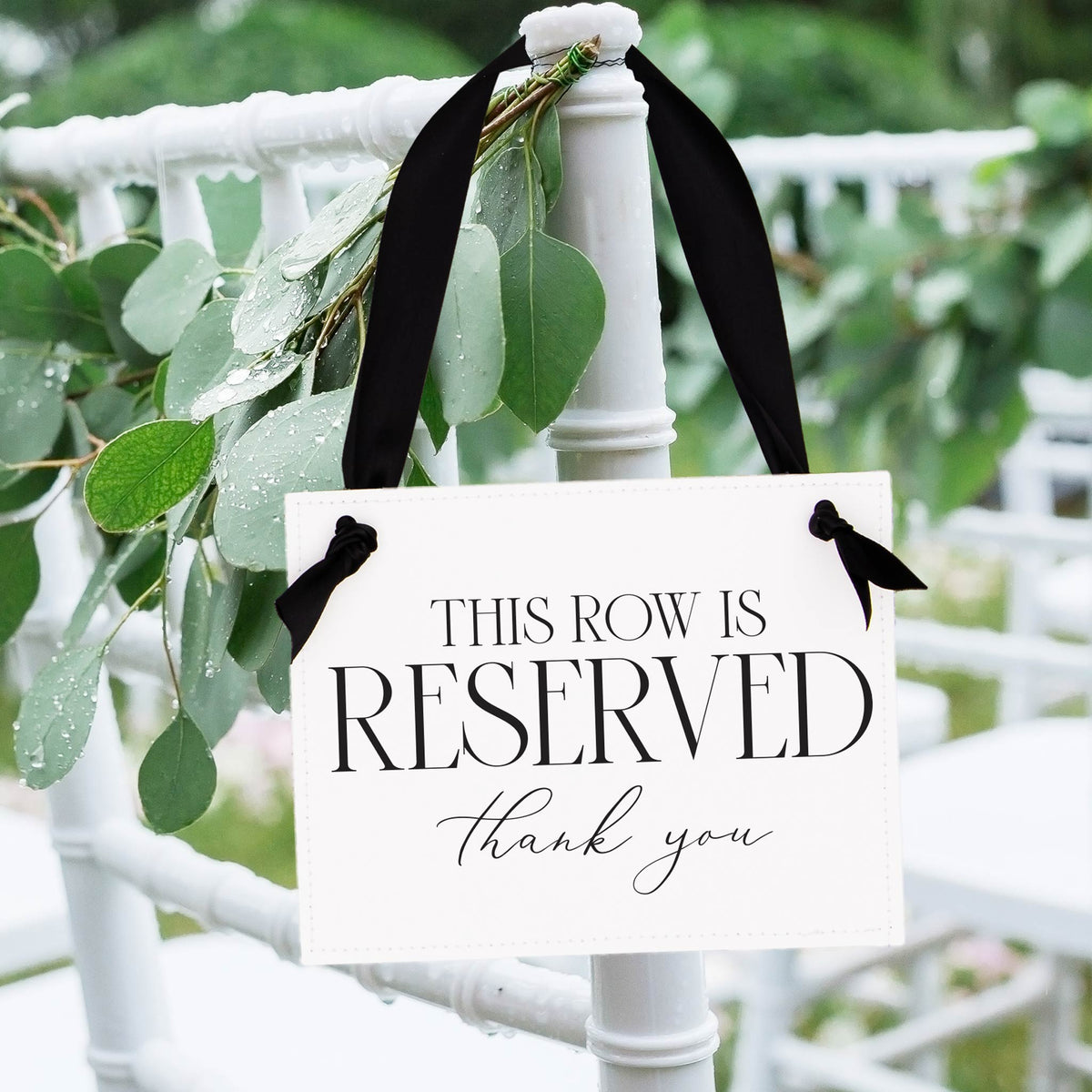 Reserved Row Chair Signs, Set of 2