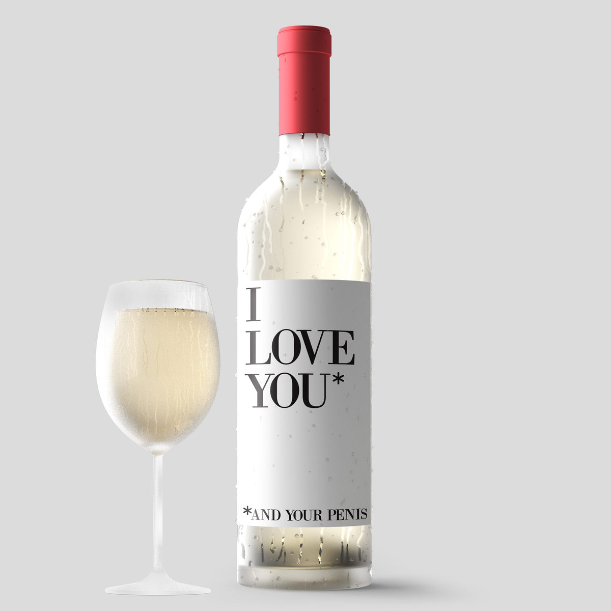 Naughty Valentine's Day Wine Label and Card