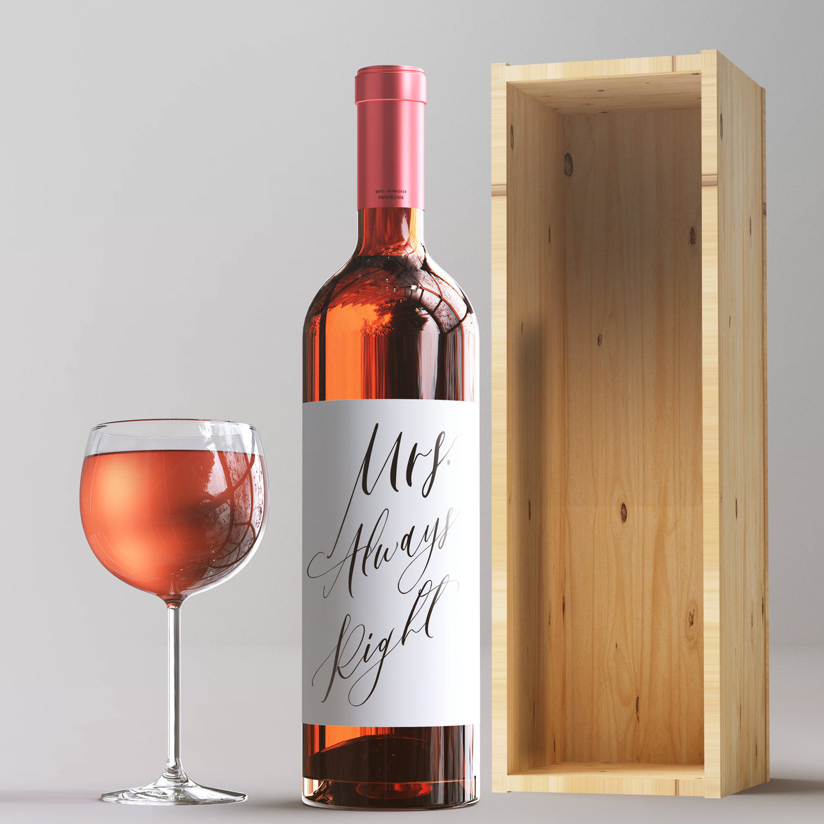 Mr. Right & Mrs. Always Right Wine Labels, Pack of 4