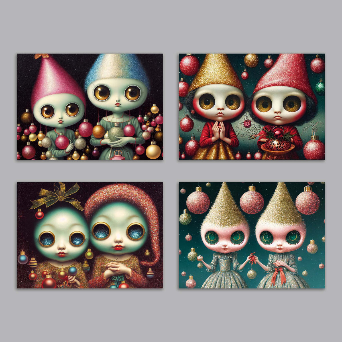 Gnome Holiday Greeting Cards, Set of 24
