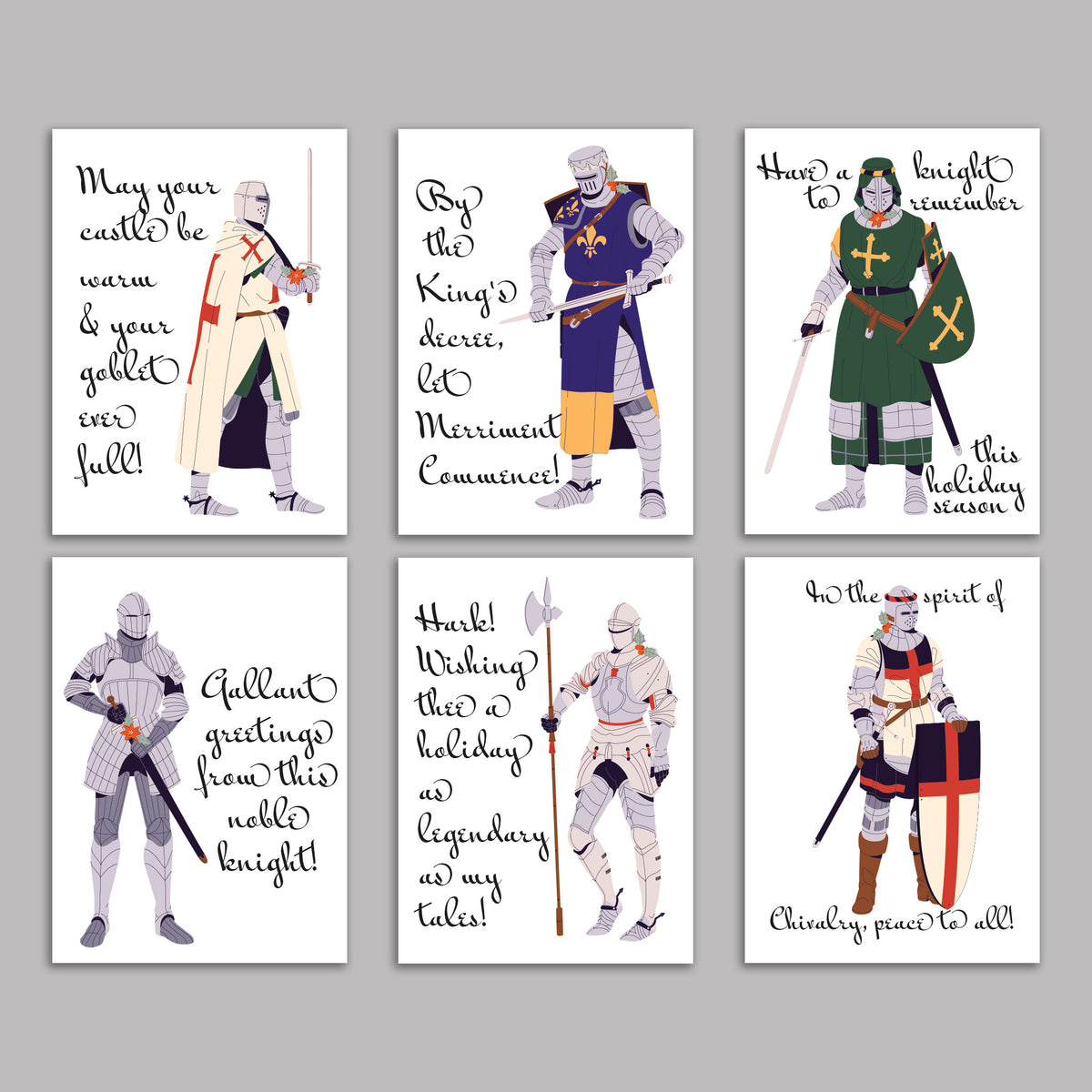 Knights in Shining Armor Christmas Cards, Set of 24