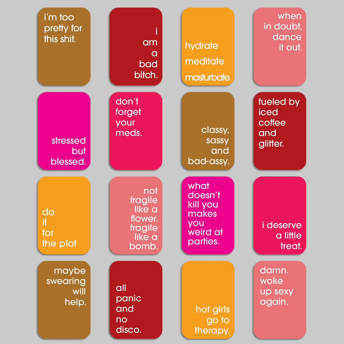 Self-Love Affirmation Cards, Deck of 16