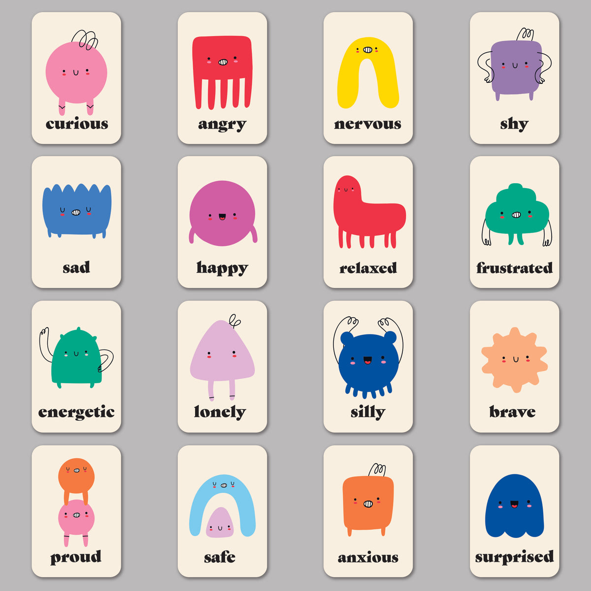Emotion Cards for Kids, Educational Deck