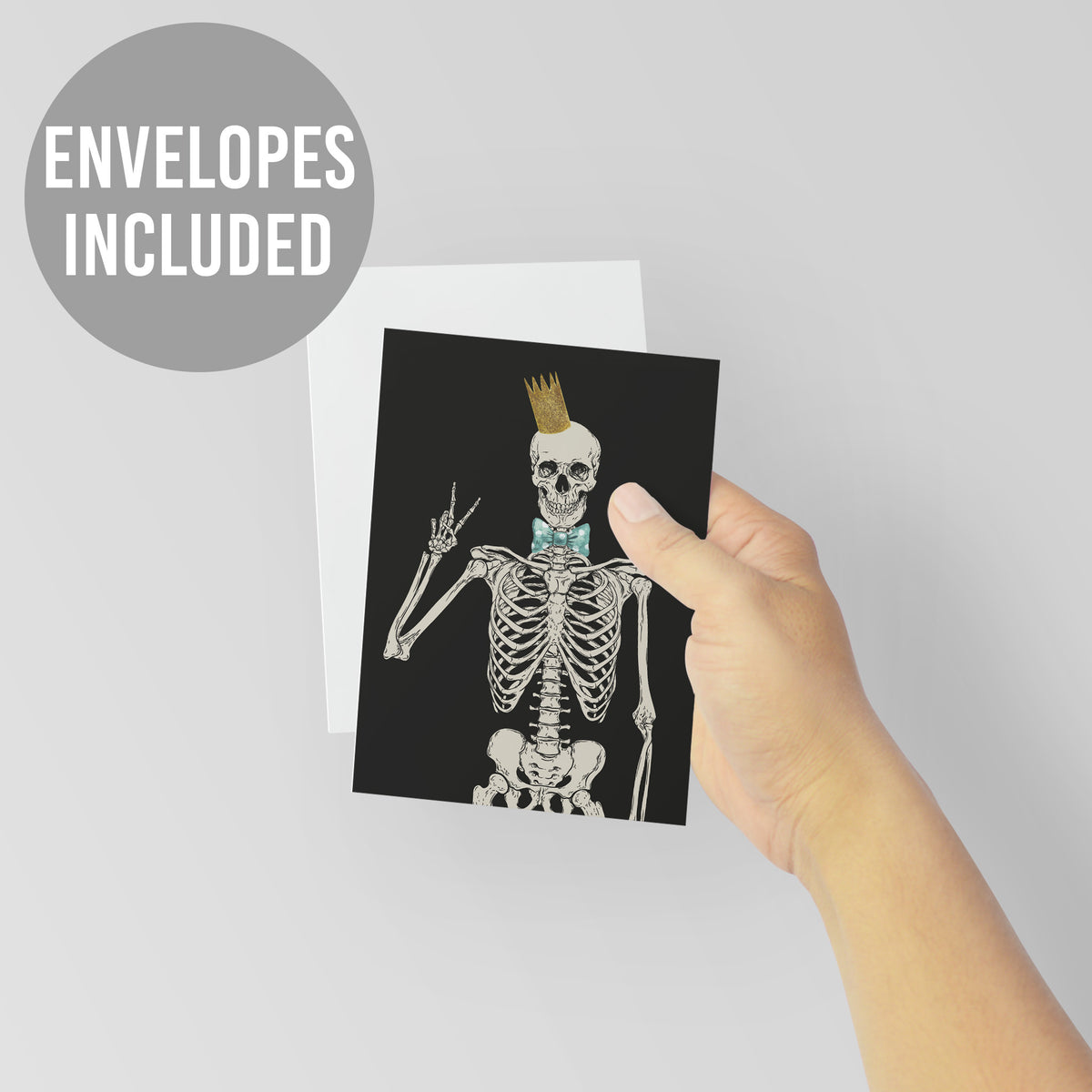 Skeleton Greeting Cards, Set of 24