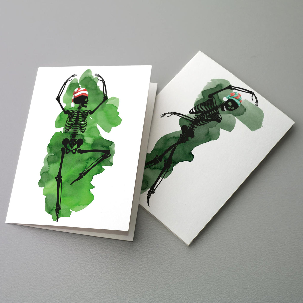 Dancing Skeleton Ballerina Christmas Cards, Set of 24