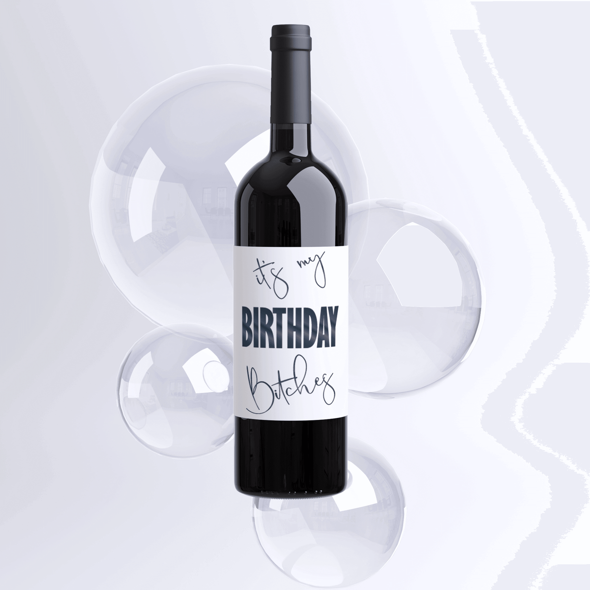 25th Birthday Wine Labels, Pack of 4