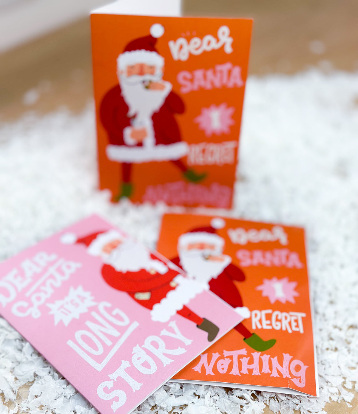 Retro Naughty Santa Christmas Cards, Set of 24