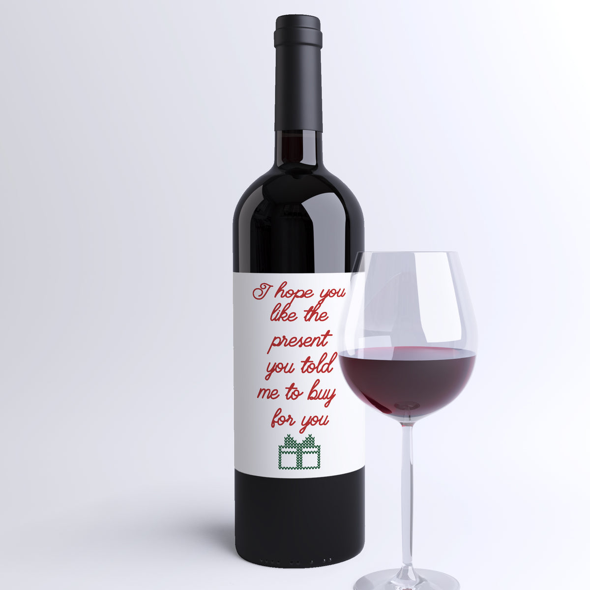 Naughty Christmas Wine Labels, Pack of 4