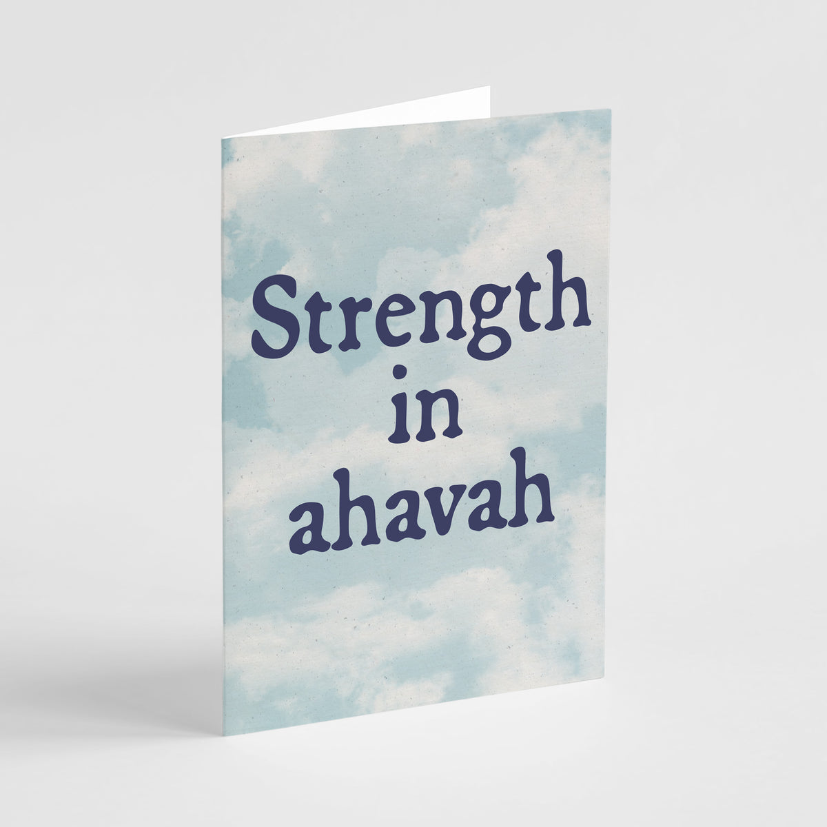 Card set with phrases such as "Brighter days ahead, b'ezrat Hashem" in centered bold type on pastel cards.