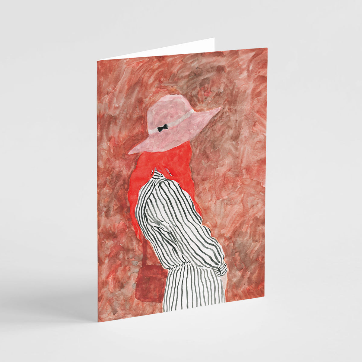 Colorful notecard set with illustrative fashion and abstract designs printed edge to edge in vibrant, bold palettes.