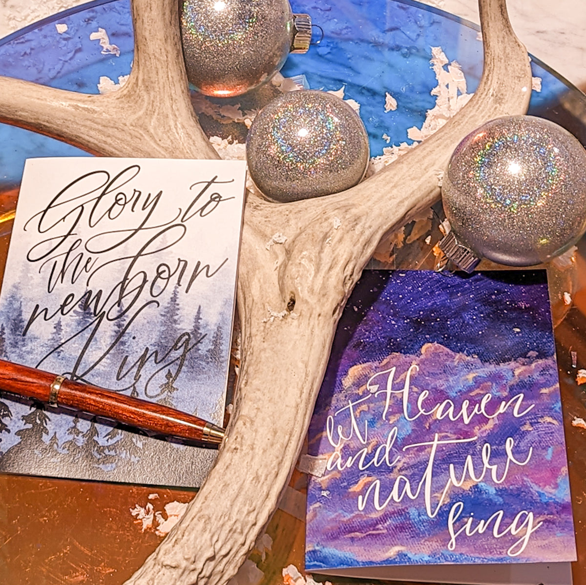 Religious Christmas Greeting Cards, Set of 24