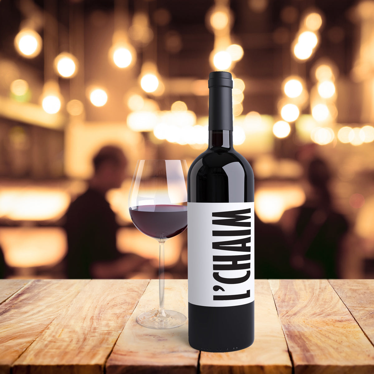 L'Chaim Wine Labels, Pack of 4