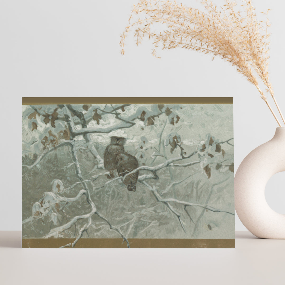 Chromolithograph-style winter bird and squirrel cards, four designs repeated six times each, 24 cards.