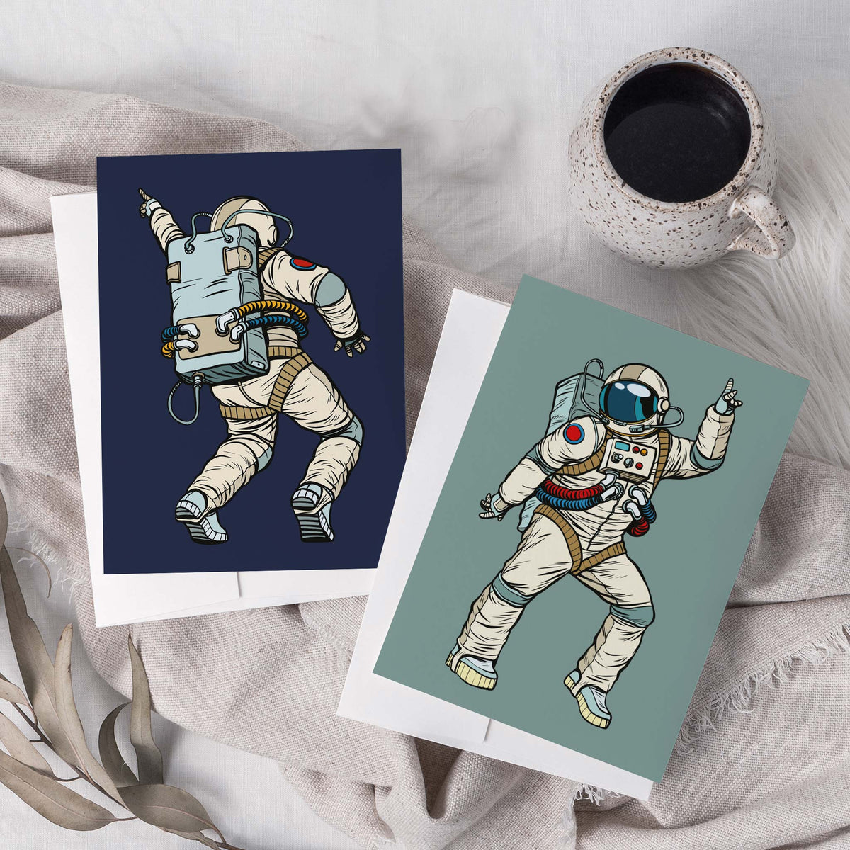 Dancing Astronaut Greeting Cards, Set of 24