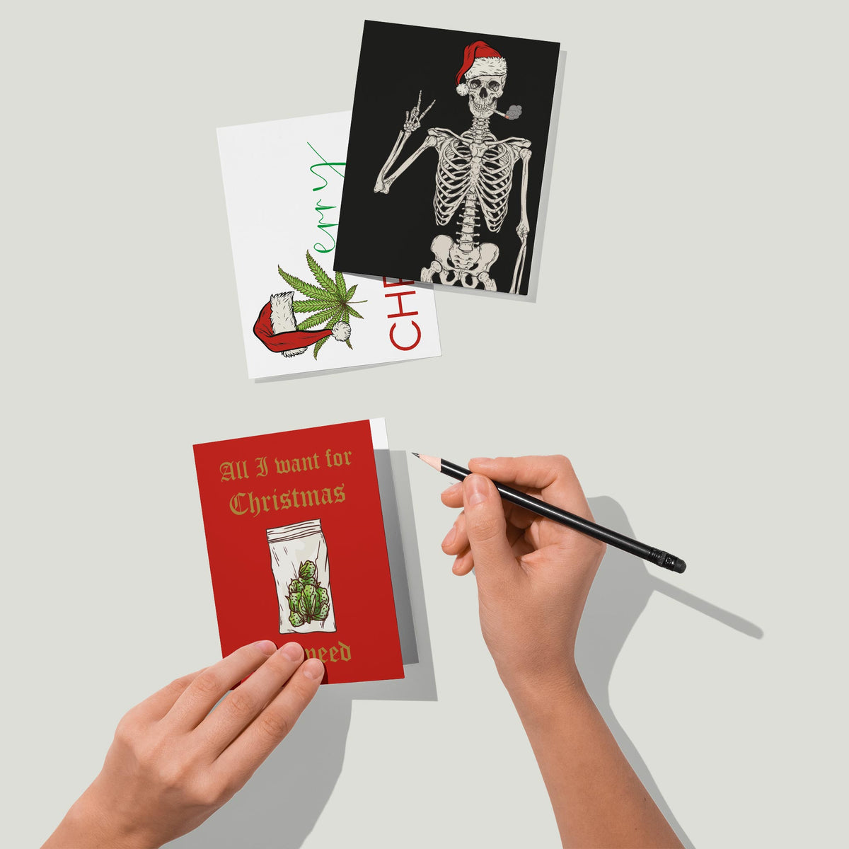 Cannabis Christmas Cards, Set of 24