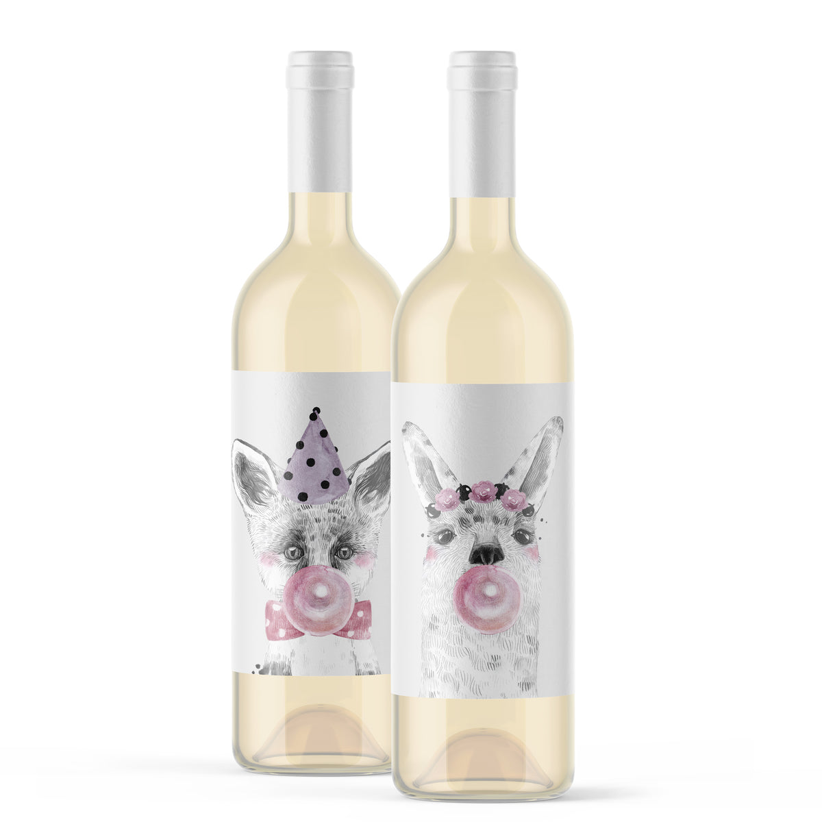 Ready to Pop Baby Shower Wine Labels, Pack of 8