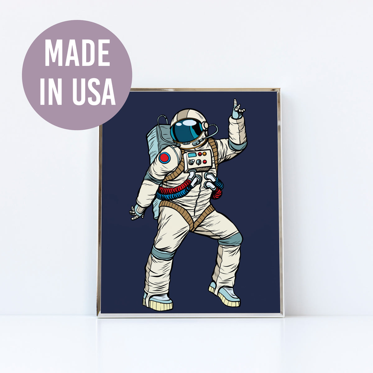 Dancing Astronaut Wall Prints, Set of 6