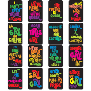 Queer Affirmation Cards - LGBTQ+ Inspirational Quotes for Pride