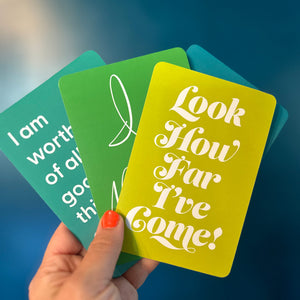 Colorful Affirmation Cards - 20 Positive Mantras in Rainbow Spectrum