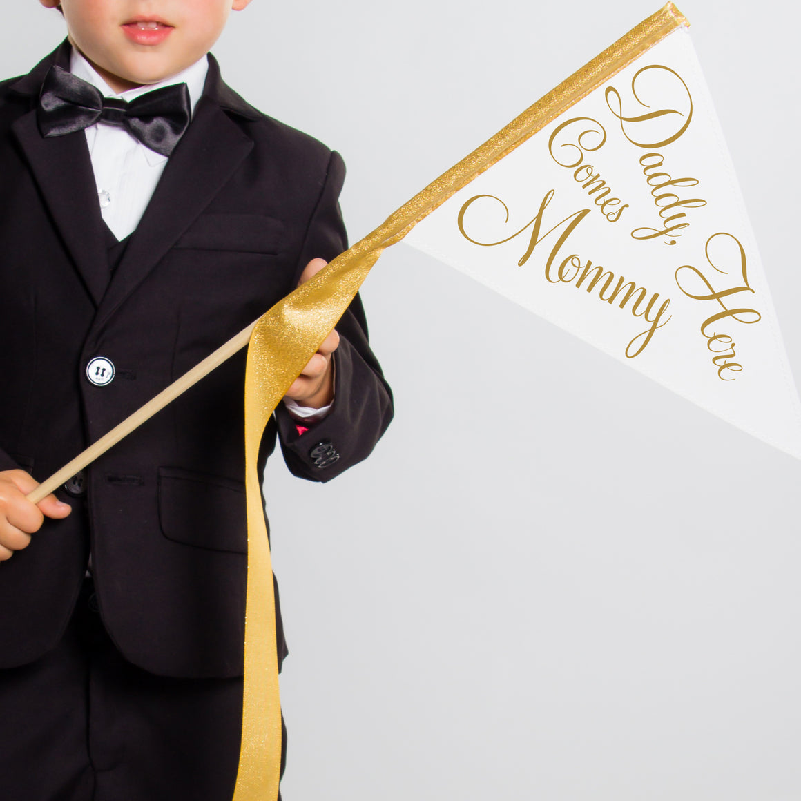 Daddy Here Comes Mommy Sign | Small Pennant Flag