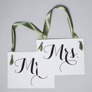 Mr. & Mrs. Chair Banners | Set of 2