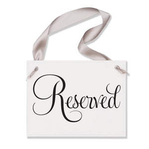 Reserved Seat Sign