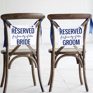 Reserved for Family of Bride + Groom (Set of 2)