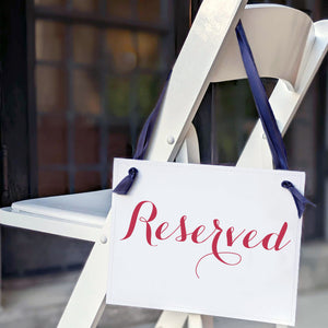 Reserved Signs (Set of 4)