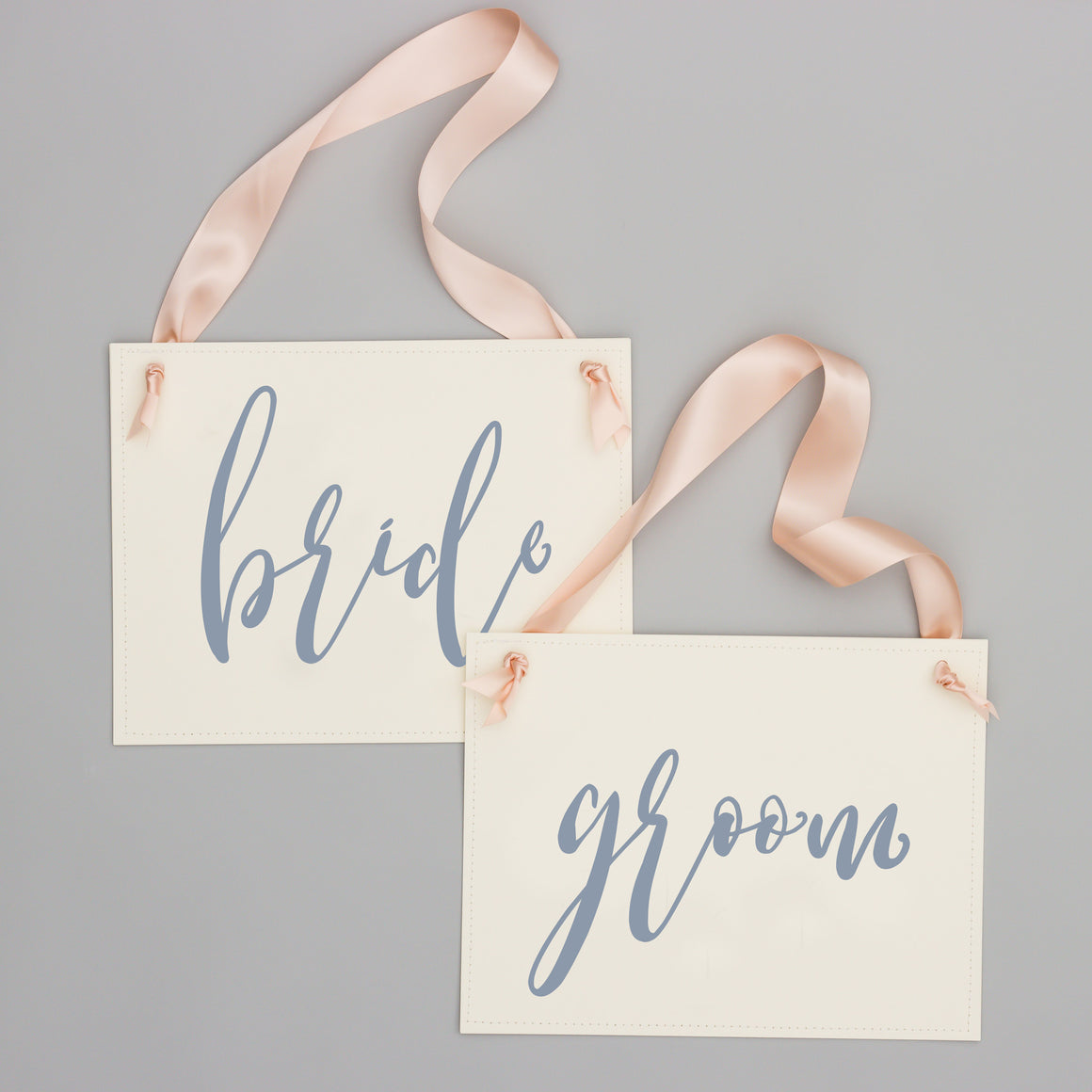 Bride & Groom Wedding Chair Signs | Set of 2