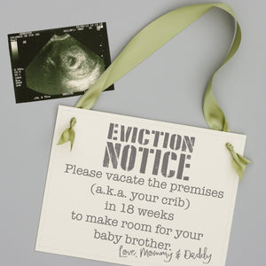 New Baby Announcement | Eviction Notice