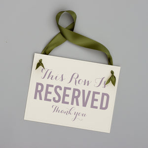 Reserved Row Sign