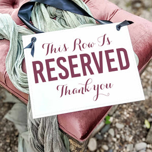 Reserved Row Sign