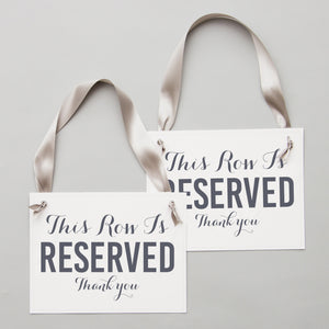 Set of 2 Reserved Row Signs