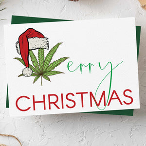 Cannabis Themed Christmas Cards - 24 Pack