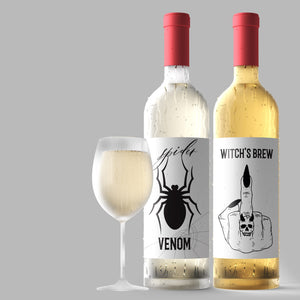 Halloween Party Wine Labels - 4 Pack