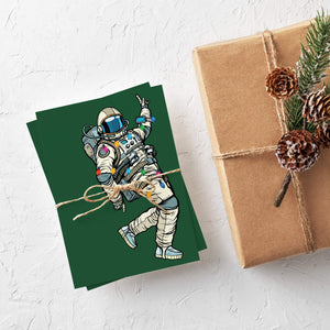 Dancing Astronaut Christmas Cards - 24 Pack