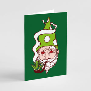 24 Non-Traditional Stoned Tripping Santa Christmas Cards + Envelopes