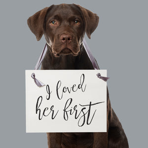 I Loved Her First Dog Engagement Announcement