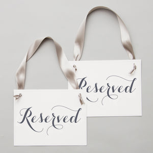 Reserved Chair Signs | Slate & Gray (Set of 2)