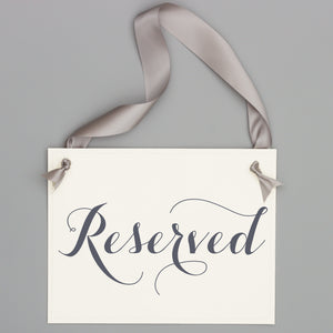 Reserved Chair Signs | Slate & Gray (Set of 2)